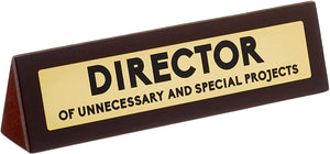 Wooden Desk Sign - "DIRECTOR"