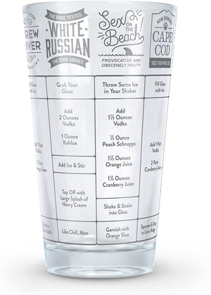 GOOD MEASURE Cocktail Recipe Glass - Vodka