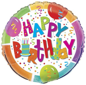 "Happy Birthday" Jamboree Helium Foil Balloon - 18"