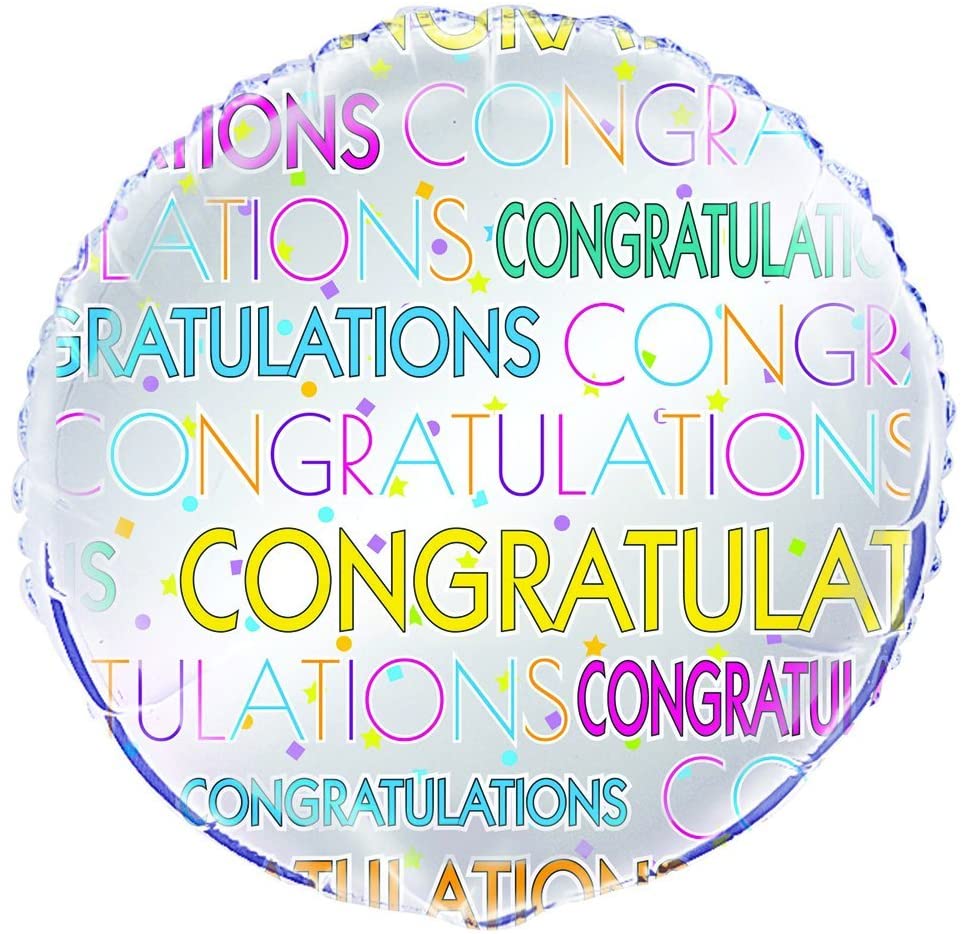 Bright Star "Congratulations" Helium Foil Balloon - 18"