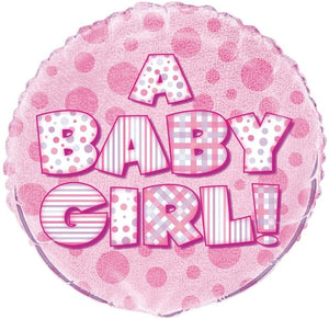Prism "A Baby Girl!" Helium Foil Balloon - 18"