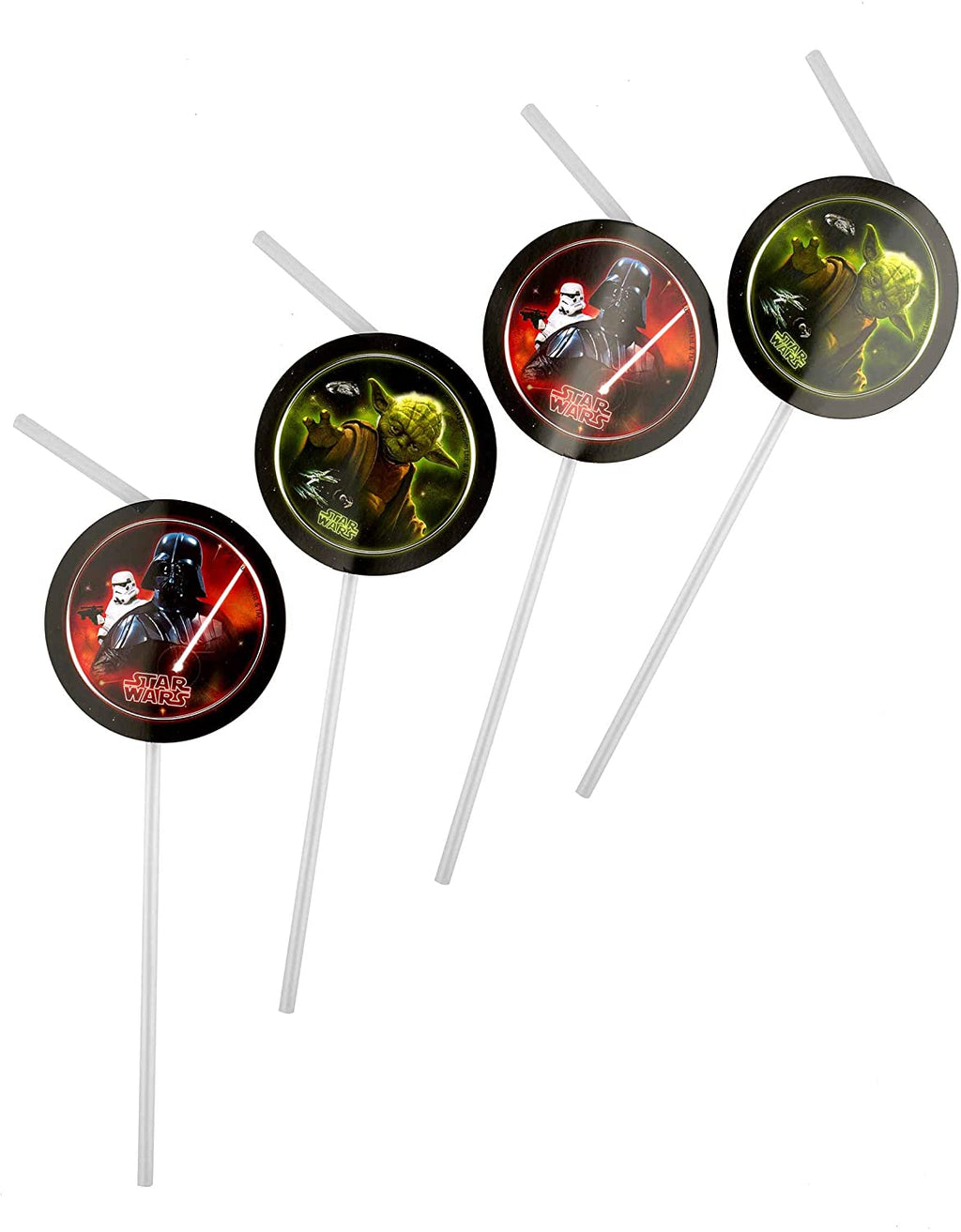 Heroes and Villains Star Wars Party Straws - Pack of 6