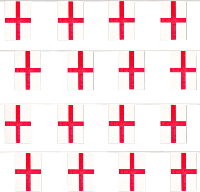 St. George's Flag Bunting - 23ft.