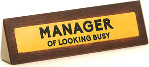 Wooden Desk Sign - "MANAGER"