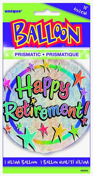 Prism "Happy Retirement" Helium Foil Balloon - 18"
