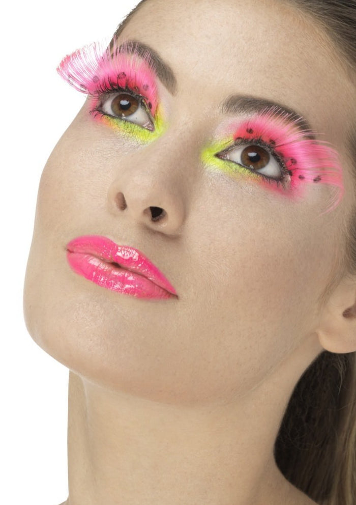 Party Eyelashes - '80s Neon Pink Polka Dot
