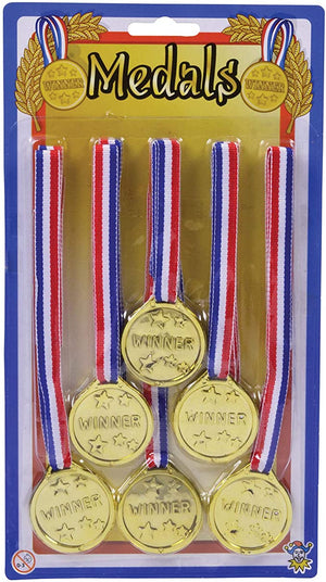 Winner Gold Medal Party Favours - Pack of 6