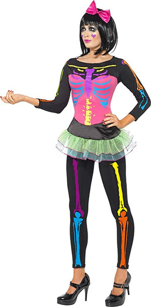 Neon Skeleton Costume - (Adult)