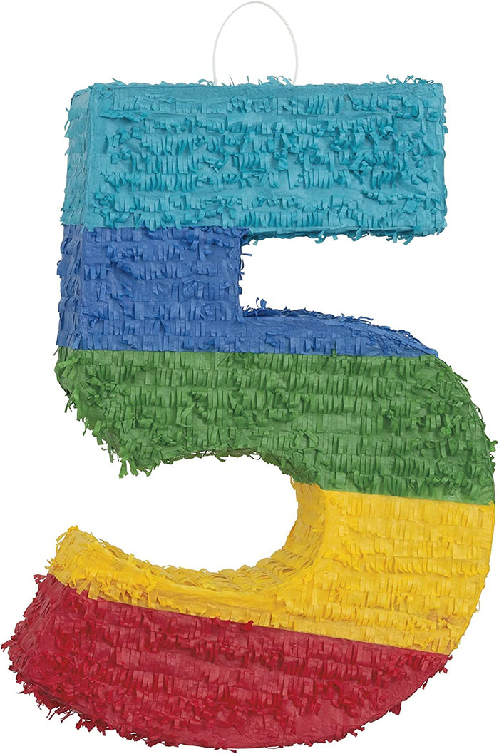 Piñata - Number "5" (Rainbow)