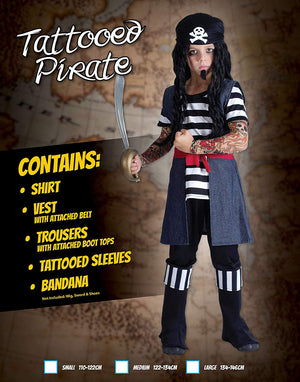 Tattoo Pirate Boy Costume - (Child)