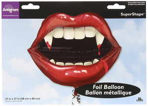 Vampire Teeth Helium Foil Balloon - 23"