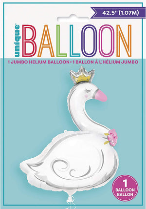 Swan Helium Foil Balloon - 42.5"