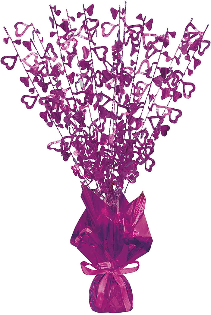 Glitz Pink Party Open Hearts Balloon Weight Centrepiece