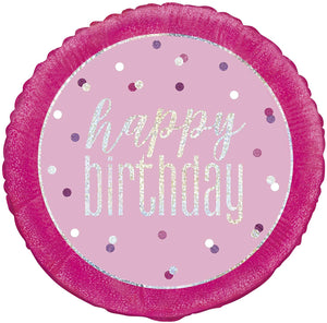 Glitz Pink & Silver Birthday Party Accessories & Tableware