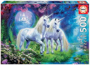 Unicorns In The Forest 500 Piece Jigsaw Puzzle