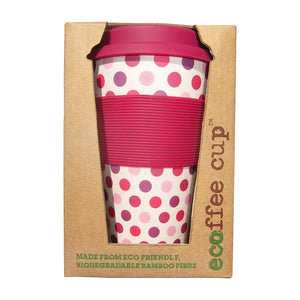 Ecoffee Cup 'Pink Polka' - 14oz