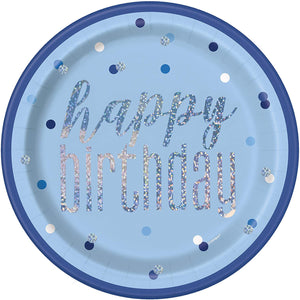 Glitz Blue & Silver Birthday Party Accessories & Tableware