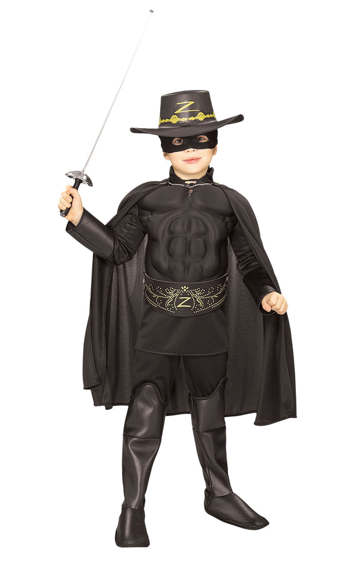 Zorro Costume - Muscle Chest (Toddler/Child)