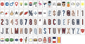 Colourful Letters & Symbols Letter Pack  for A4 Lightbox