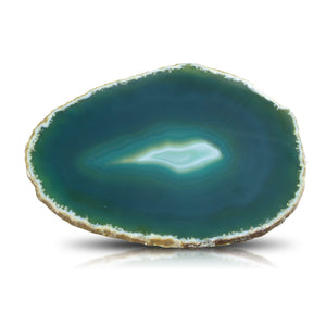 Agate Slice 3-4" - Green