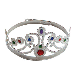 Queen's Crown, Silver with Jewels - (Child)