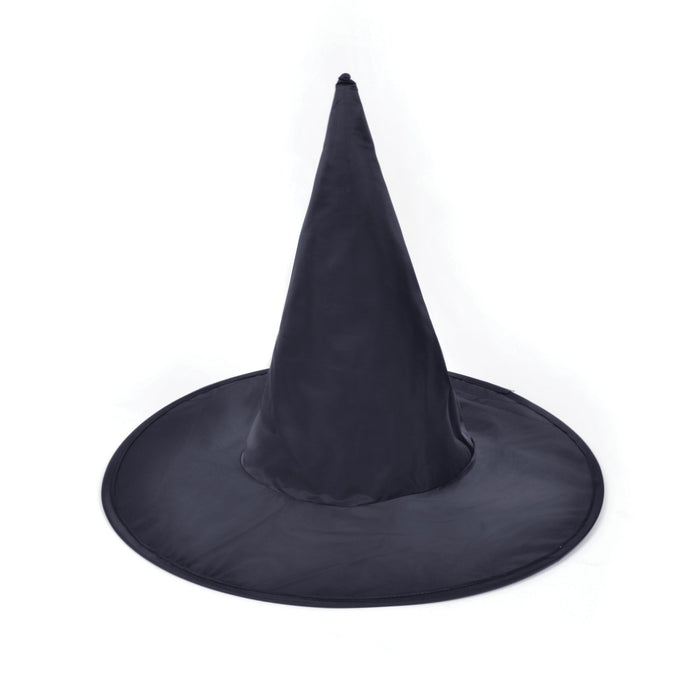 Black Nylon Witches Hat - (Adult)