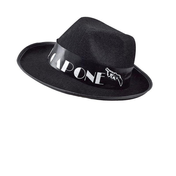 Al Capone Hat, Felt - Black (Adult)