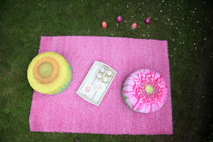 Outdoor Pouffe - Gerbera Daisy