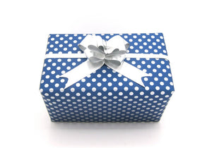 Gift Wrapping Paper - Royal Blue Polka Dot