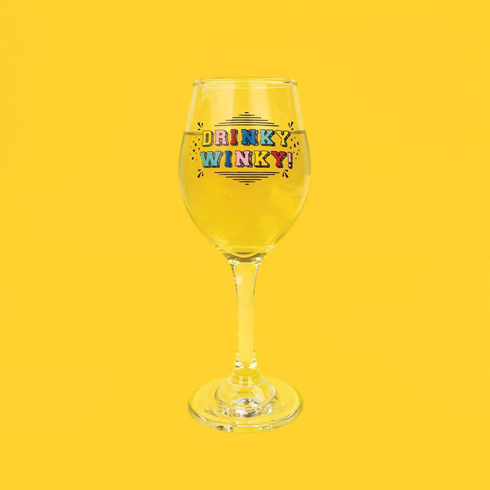 "Drinky Winky" Wine Glass