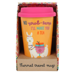 Llama Thermal Travel Mug
