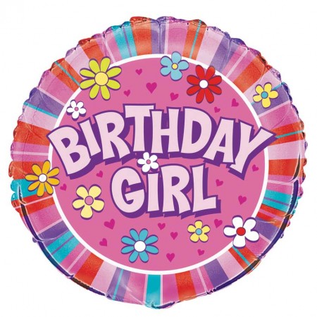"Birthday Girl" Helium Foil Balloon - 18"