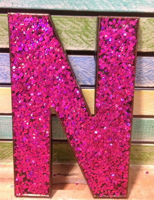 Glitter Letters - Pink (Magenta)
