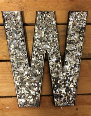 Glitter Letters - Silver