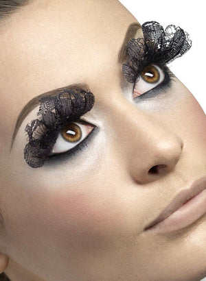 Party Eyelashes - Large Black Lace
