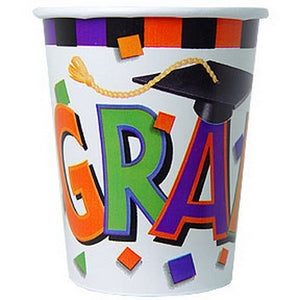 Colourful Confetti Graduation Paper Cups