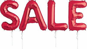 "SALE" Kit, Red Helium Foil Balloons - 34"