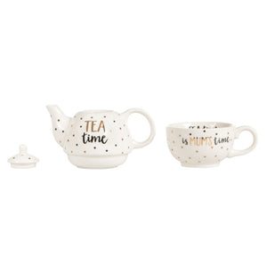 "TEA time is MUM'S time" Teapot & Cup