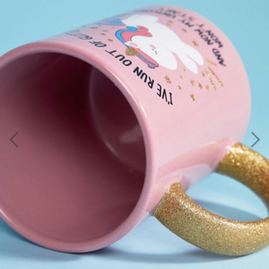 Unicorn Glitter Handle Mug