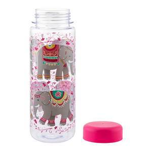 Mandala Elephant Clear Reusable Water Bottle