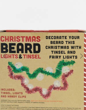 Christmas Beard Lights & Tinsel