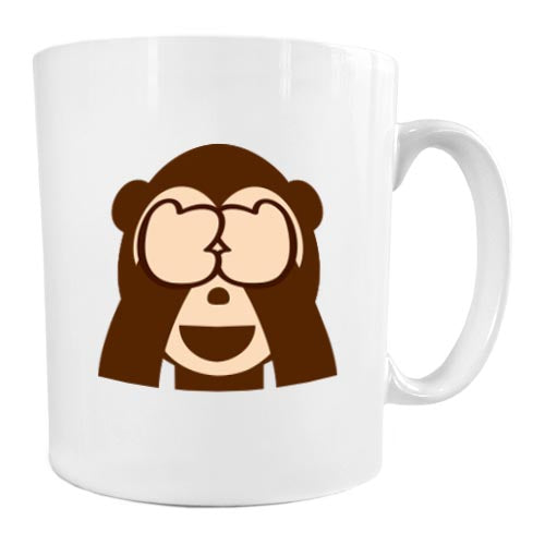 Fun Faces Mug  See No Evil Monkey  Emoji