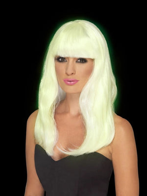 Glam Party Wig - Glow In The Dark (Adult)