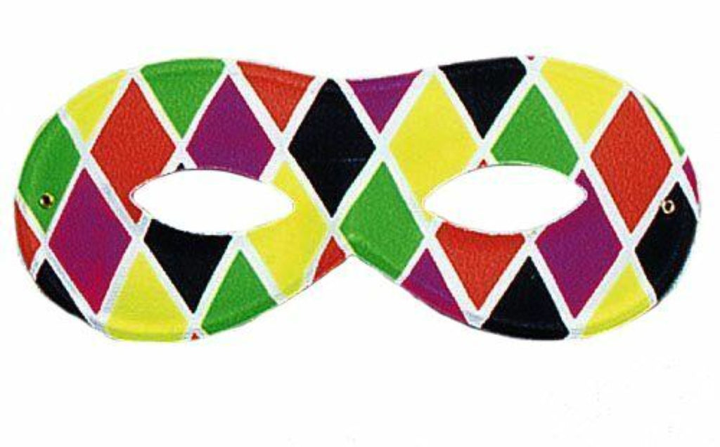 Women's Harlequin Eye Mask (Neon & Black)