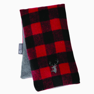 Red And Black Plaid Highland Stag Neck Wrap