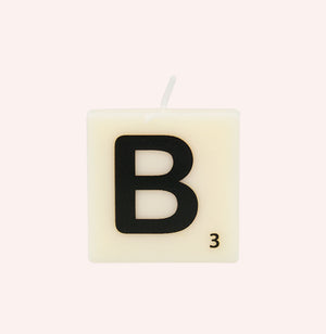 Letter B Candle