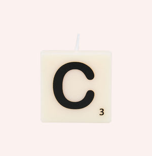 Letter C Candle
