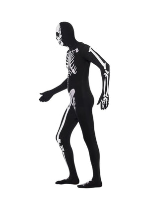 2nd Skin Glow in the Dark Skeleton Costume - (Adult)