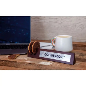 Wooden Desk Sign - "COOKIE ADDICT"