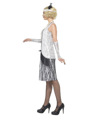 Flapper Costume - Silver (Adult)